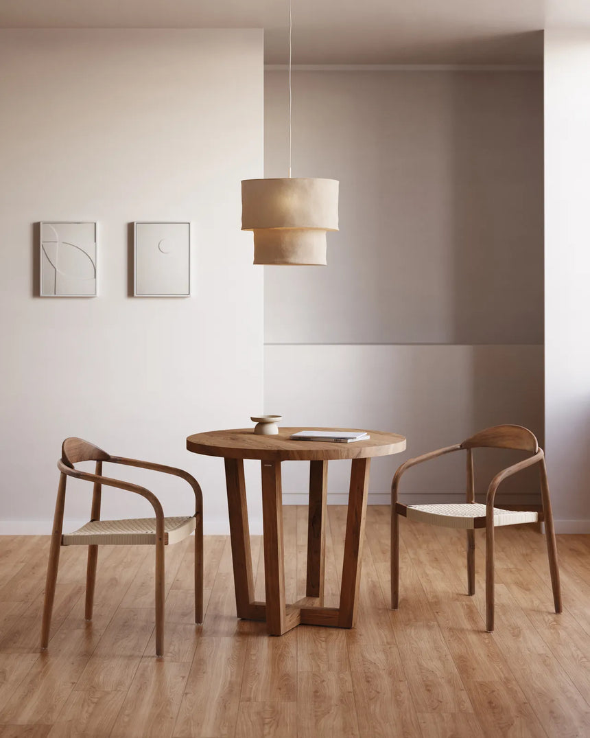 Runder Tisch Nahla aus massivem Akazienholz mit natürlichem Finish, Ø 90 cm, FSC 100 % von Kave Home – Bild 2