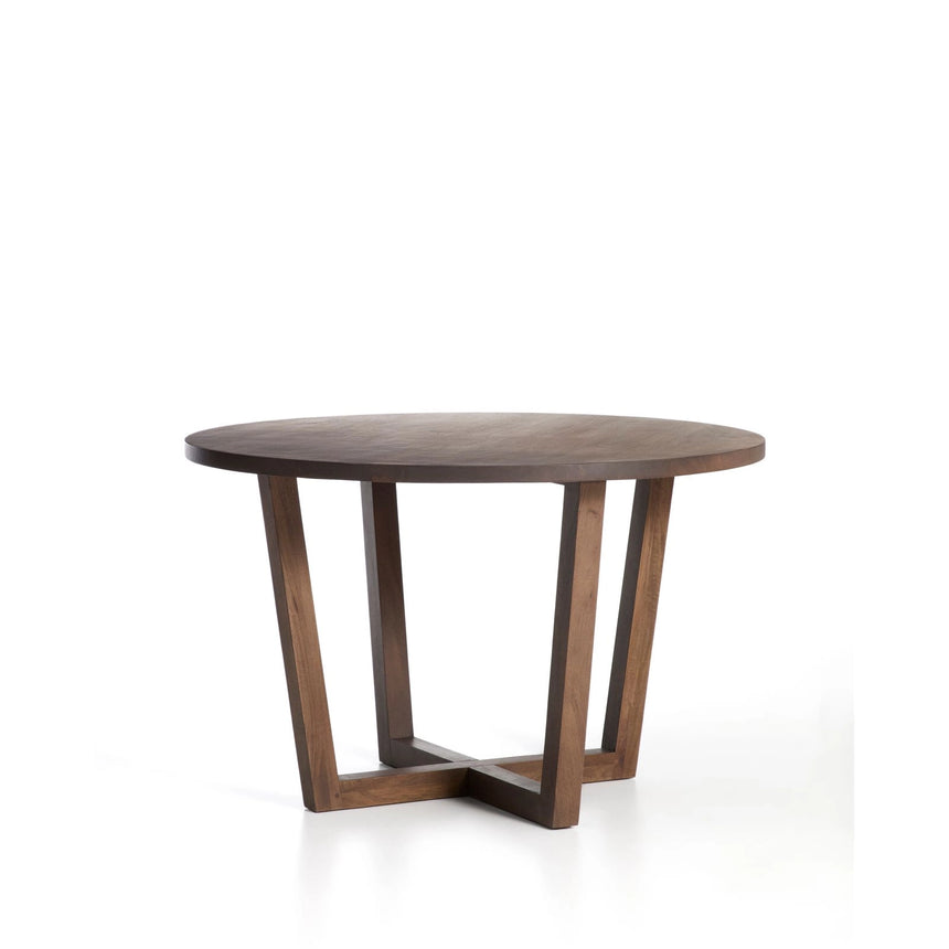 Runder Tisch Nahla aus massivem Mangoholz mit Nussbaumfinish, Ø 120 cm, FSC 100 % von Kave Home – Bild 1