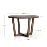Runder Tisch Nahla aus massivem Mangoholz mit Nussbaumfinish, Ø 120 cm, FSC 100 % von Kave Home – Bild 2