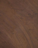 Runder Tisch Nahla aus massivem Mangoholz mit Nussbaumfinish, Ø 90 cm, FSC 100 % - ZEN ZONE Furniture