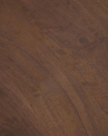 Runder Tisch Nahla aus massivem Mangoholz mit Nussbaumfinish, Ø 90 cm, FSC 100 % - ZEN ZONE Furniture