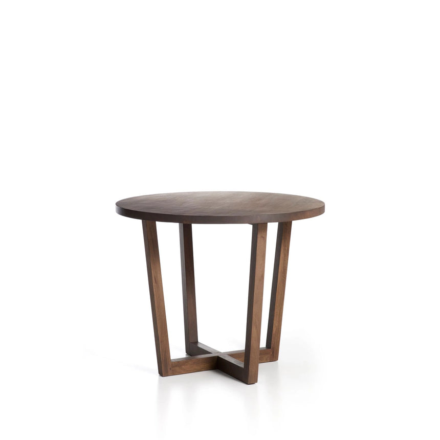 Runder Tisch Nahla aus massivem Mangoholz mit Nussbaumfinish, Ø 90 cm, FSC 100 % von Kave Home – Bild 1