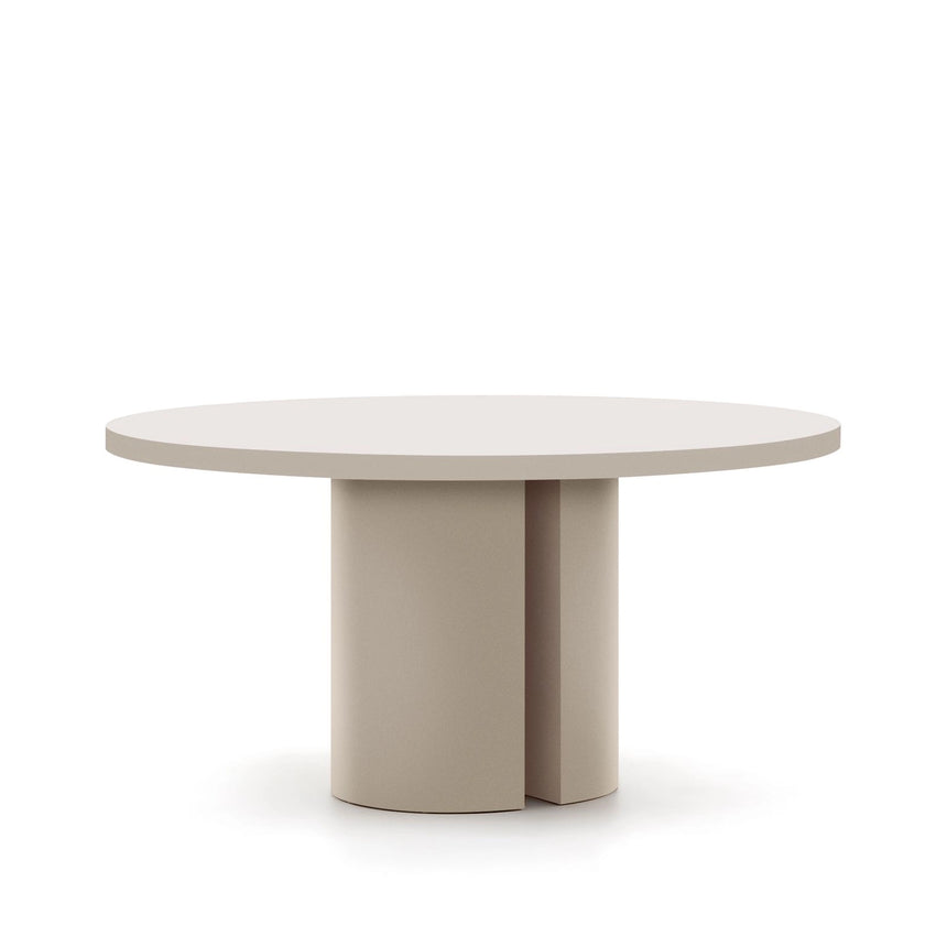 Runder Tisch Nealy aus lackiertem Holz mit eierschalfarbenem Finish Ø 150 cm von Kave Home – Bild 1