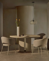 Runder Tisch Nealy aus lackiertem Holz mit eierschalfarbenem Finish Ø 150 cm von Kave Home – Bild 2