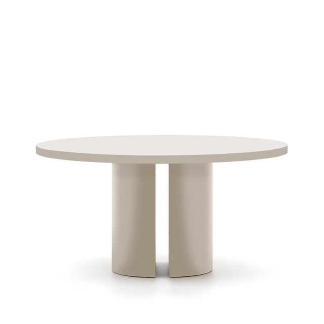 Runder Tisch Nealy aus lackiertem Holz mit eierschalfarbenem Finish Ø 150 cm von Kave Home – Bild 5