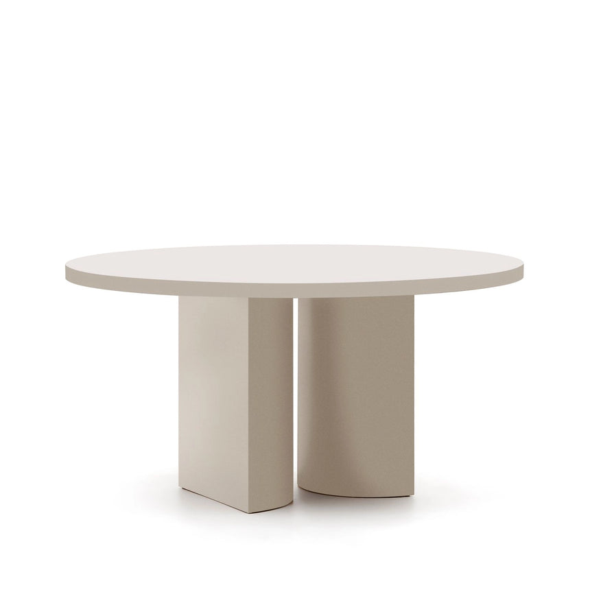Runder Tisch Nealy aus lackiertem Holz mit eierschalfarbenem Finish Ø 150 cm von Kave Home – Bild 6
