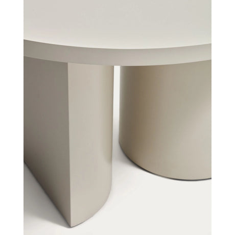 Runder Tisch Nealy aus lackiertem MDF mit eierschalfarbenem Finish Ø 120 cm von Kave Home – Bild 8