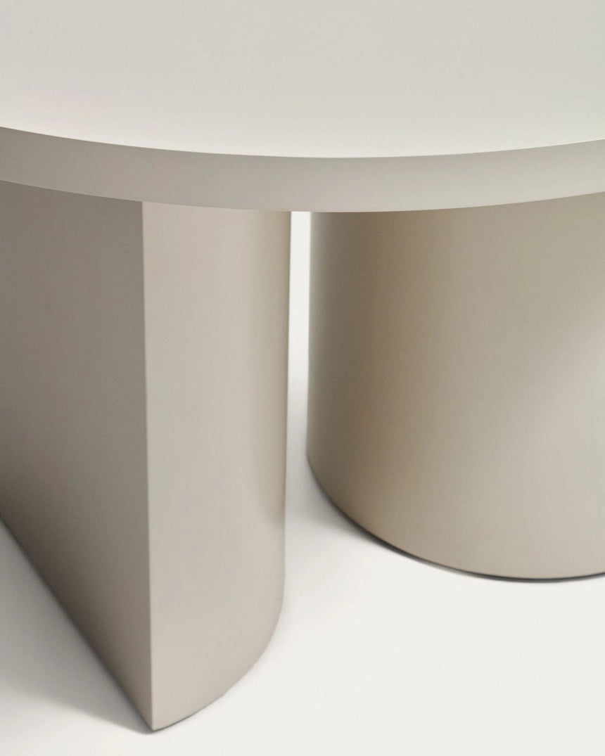 Runder Tisch Nealy aus lackiertem MDF mit eierschalfarbenem Finish Ø 120 cm von Kave Home – Bild 8
