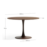 Runder Tisch Vedira aus Glas und braunem Stahl Ø 120 cm von Kave Home – Bild 5