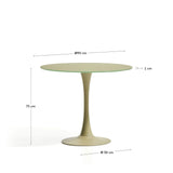 Runder Tisch Vedira aus Glas und grünem Stahl Ø 90 cm von Kave Home – Bild 4