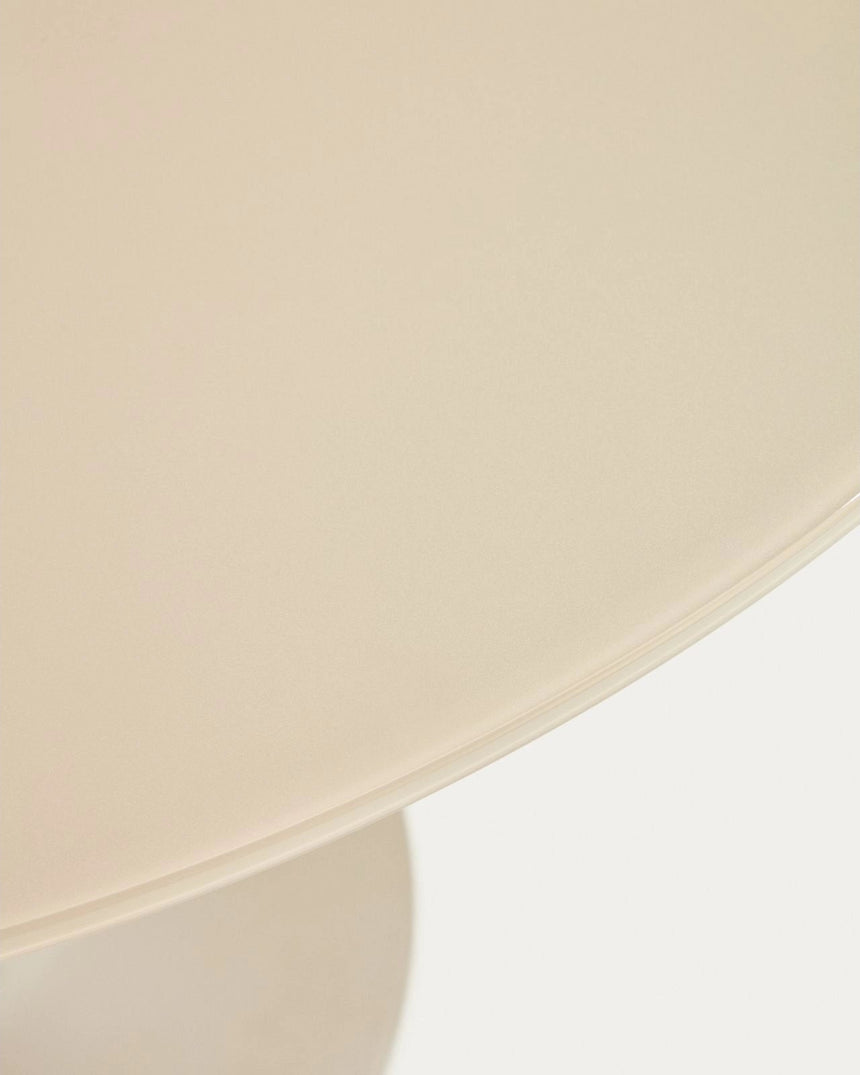 Runder Tisch Vedira aus Glas und taupefarbenem Stahl Ø 120 cm von Kave Home – Bild 6