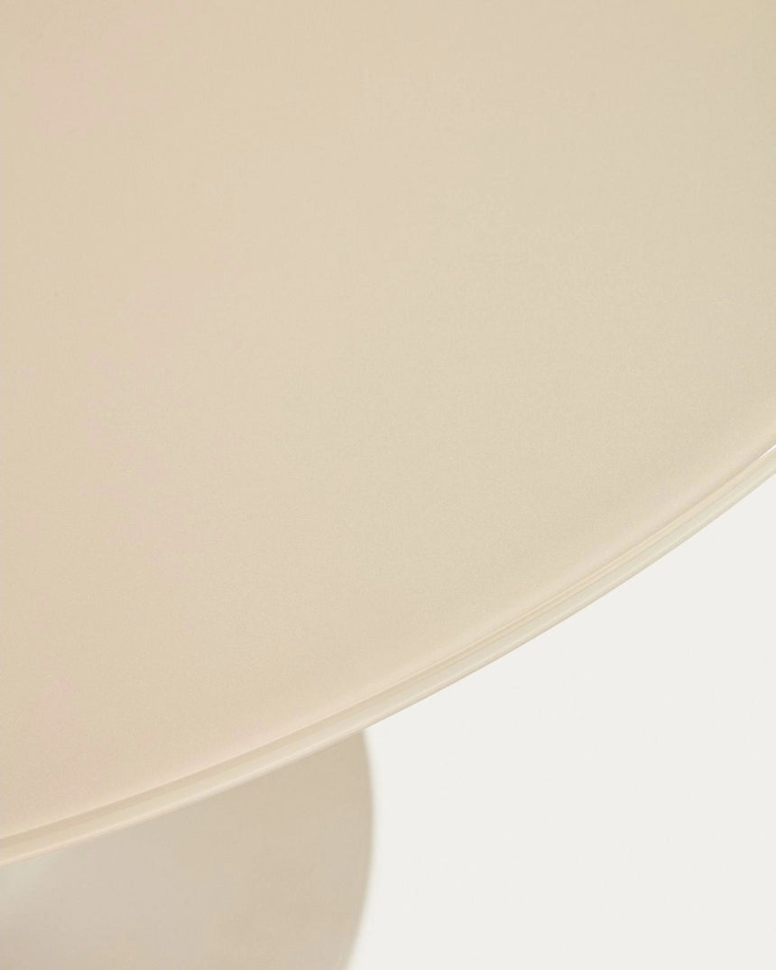 Runder Tisch Vedira aus Glas und taupefarbenem Stahl Ø 90 cm von Kave Home – Bild 6