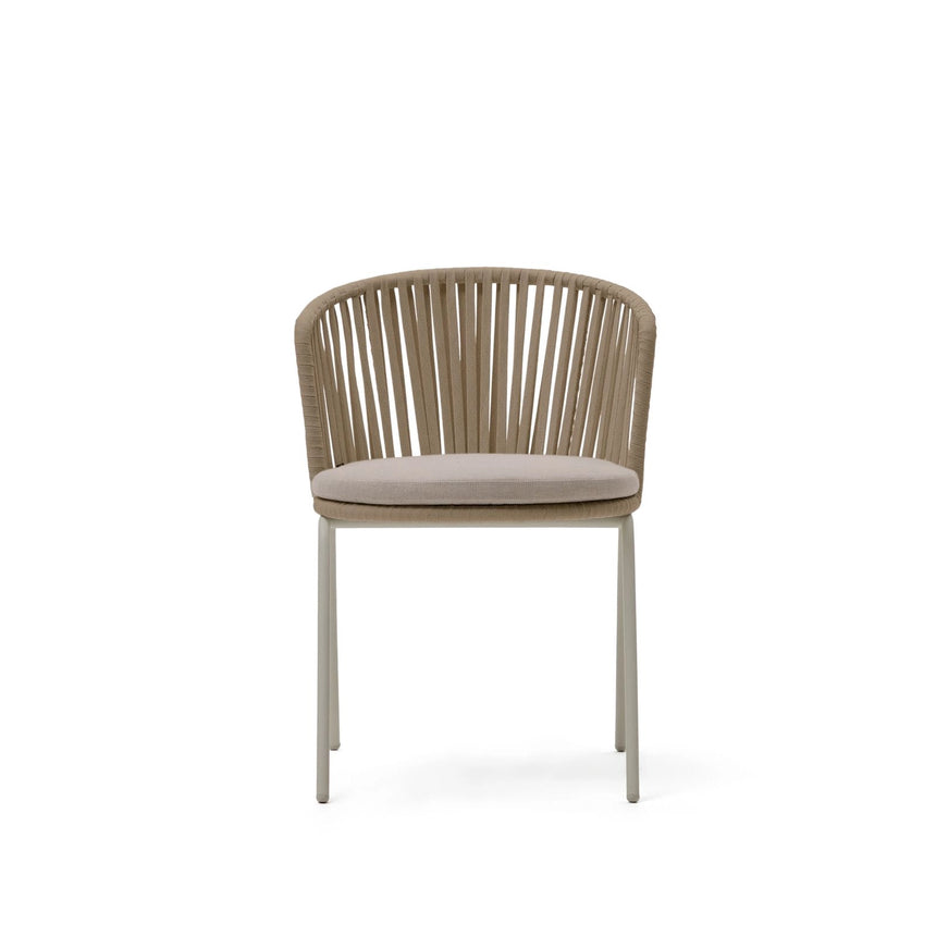 Saconca Outdoor Stuhl aus Seil und verzinktem Stahl in Beige von Kave Home – Bild 4
