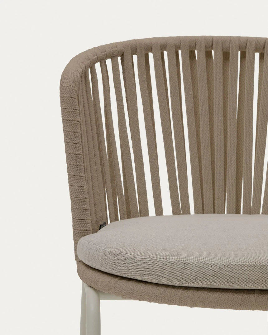 Saconca Outdoor Stuhl aus Seil und verzinktem Stahl in Beige von Kave Home – Bild 7