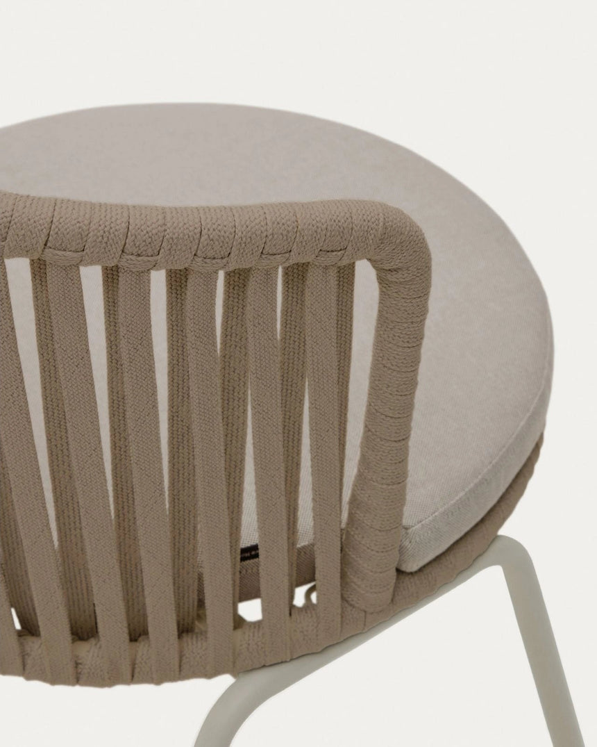 Saconca Outdoor Stuhl aus Seil und verzinktem Stahl in Beige von Kave Home – Bild 8