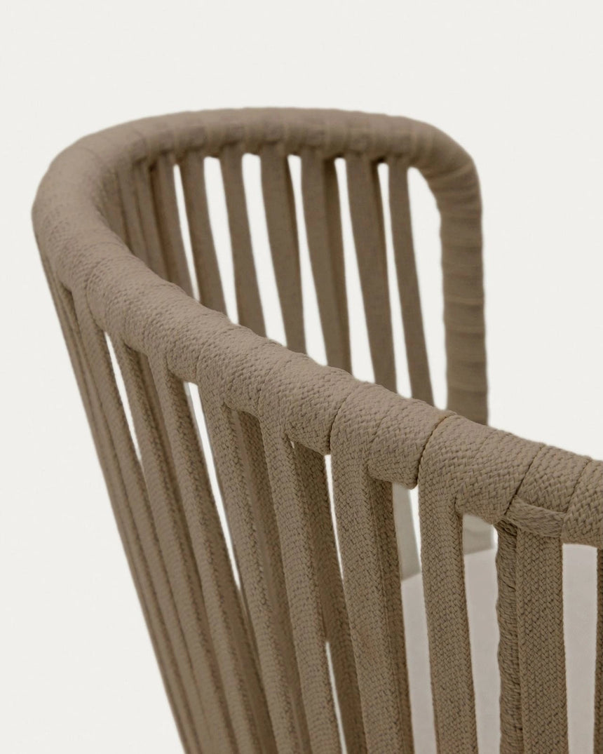 Saconca Outdoor Stuhl aus Seil und verzinktem Stahl in Beige von Kave Home – Bild 9