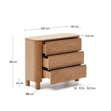 Salaya Kommode aus FSC Mix Credit Eschenfurnierholz 120 x 80 cm von Kave Home – Bild 3