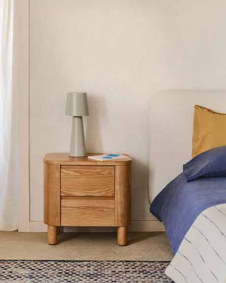 Salaya Nachttisch aus Eschenfurnier 55 x 50 cm von Kave Home – Produktbild 5