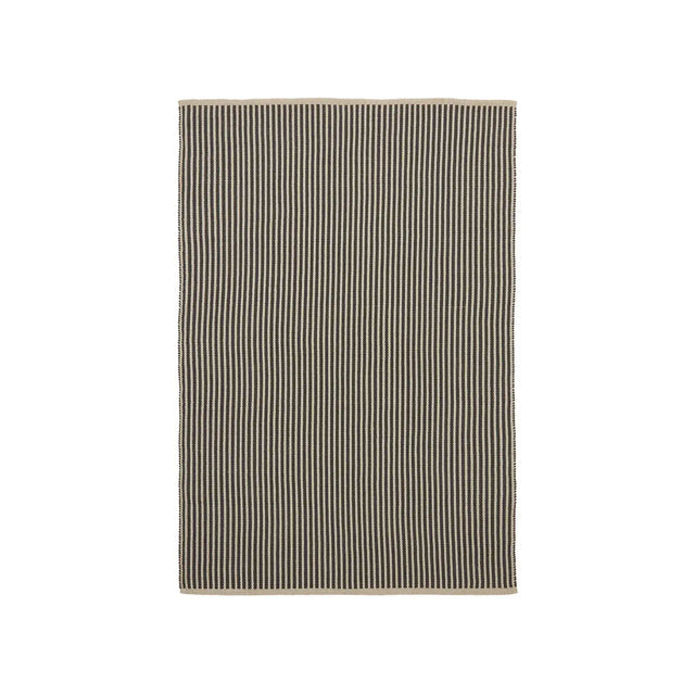 Satanca Teppich aus synthetischen Fasern gestreift beige und schwarz 160 x 230 cm von Kave Home – Bild 1
