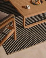 Satanca Teppich aus synthetischen Fasern gestreift beige und schwarz 160 x 230 cm von Kave Home – Bild 2