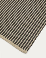 Satanca Teppich aus synthetischen Fasern gestreift beige und schwarz 160 x 230 cm von Kave Home – Bild 5