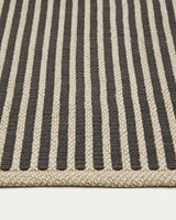 Satanca Teppich aus synthetischen Fasern gestreift beige und schwarz 160 x 230 cm von Kave Home – Bild 6