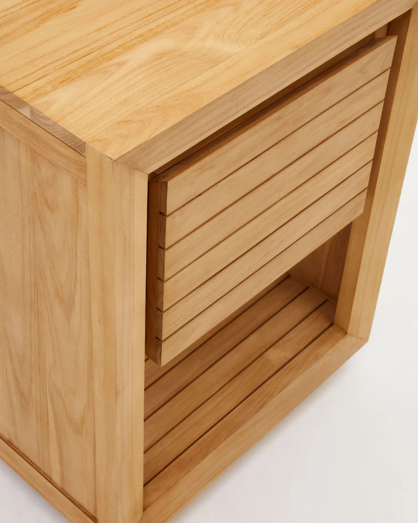 Saula Badezimmermöbel aus massivem Teakholz natürlichem Finish 60 x 45 cm von Kave Home – Produktbild 1