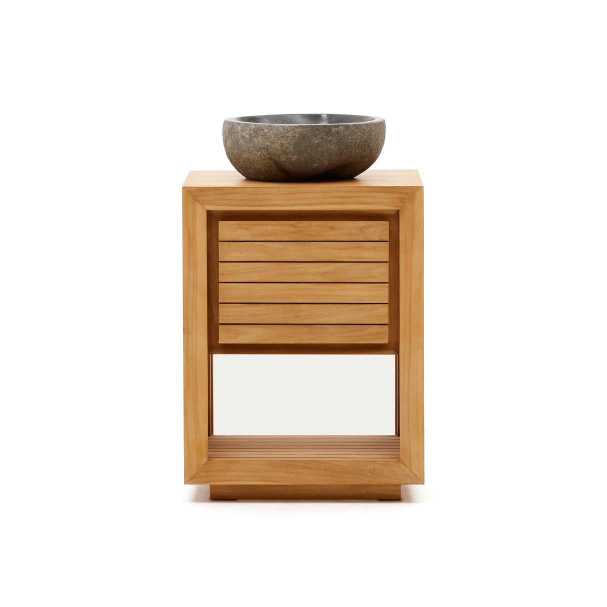 Saula Badezimmermöbel aus massivem Teakholz natürlichem Finish 60 x 45 cm von Kave Home – Produktbild 10
