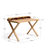 Schreibtisch Dilare aus Eichenfurnier, 120 x 85 cm von Kave Home – Bild 2