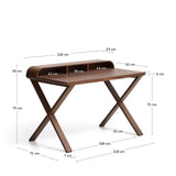 Schreibtisch Dilare aus Nussbaumfurnier, 120 x 85 cm von Kave Home – Bild 2