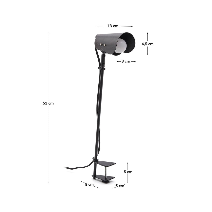 Schreibtischlampe mit Klemme Jula aus Metall von Kave Home – Bild 4