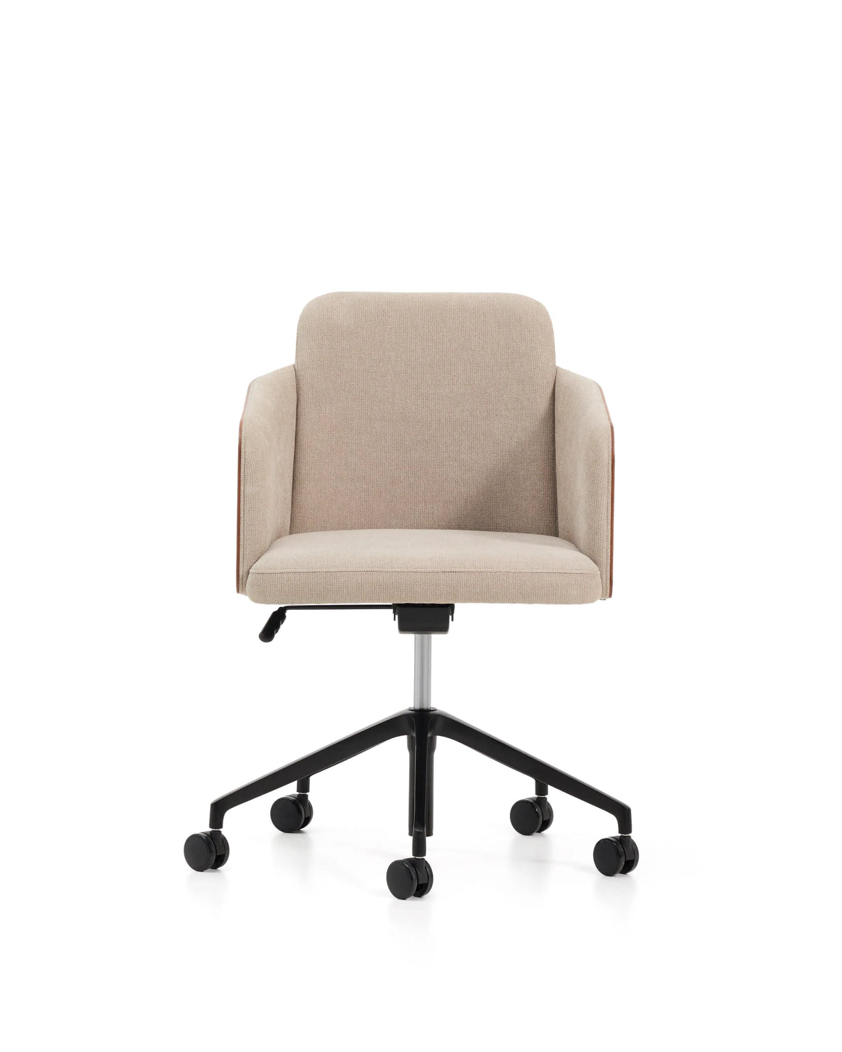 Schreibtischstuhl Madai aus brauner Chenille und Eschenfurnier in Nussbaum-Optik, FSC Mix Credit von Kave Home – Produktbild 6