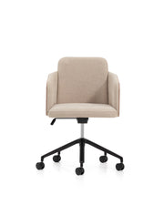 Schreibtischstuhl Madai aus brauner Chenille und Eschenfurnier in Nussbaum-Optik, FSC Mix Credit von Kave Home – Produktbild 6