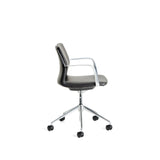 Schreibtischstuhl Nerlan aus schwarzem Kunstleder und Aluminiumgestell - ZEN ZONE Furniture