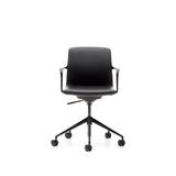 Schreibtischstuhl Nerlan aus schwarzem Kunstleder und schwarzem Aluminiumgestell - ZEN ZONE Furniture