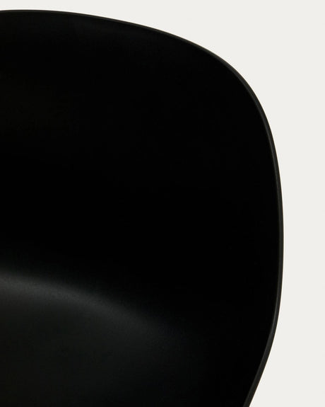 Schwarzer Hocker Altea mit Stahlbeinen mit schwarzem Finish, 65 cm von Kave Home – Bild 7