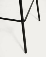 Schwarzer Hocker Altea mit Stahlbeinen mit schwarzem Finish, 65 cm von Kave Home – Bild 8