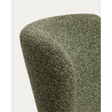 Sessel Adiran mit dicker Chenille in Moosgrün und Beinen aus massivem Eichenholz mit natürlichem Finish von Kave Home – Bild 11