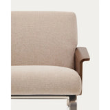 Sessel Amsen aus Nussbaumsperrholz und Beinen aus em gebürsteten Edelstahl von Kave Home – Bild 12