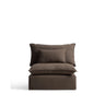 Sessel Anarela mit abnehmbarem Bezug aus 100 % Leinen in Taupe, 110 cm, FSC Mix Credit von Kave Home – Bild 1