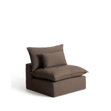 Sessel Anarela mit abnehmbarem Bezug aus 100 % Leinen in Taupe, 110 cm, FSC Mix Credit von Kave Home – Bild 3