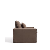 Sessel Anarela mit abnehmbarem Bezug aus 100 % Leinen in Taupe, 150 cm, FSC Mix Credit von Kave Home – Bild 4