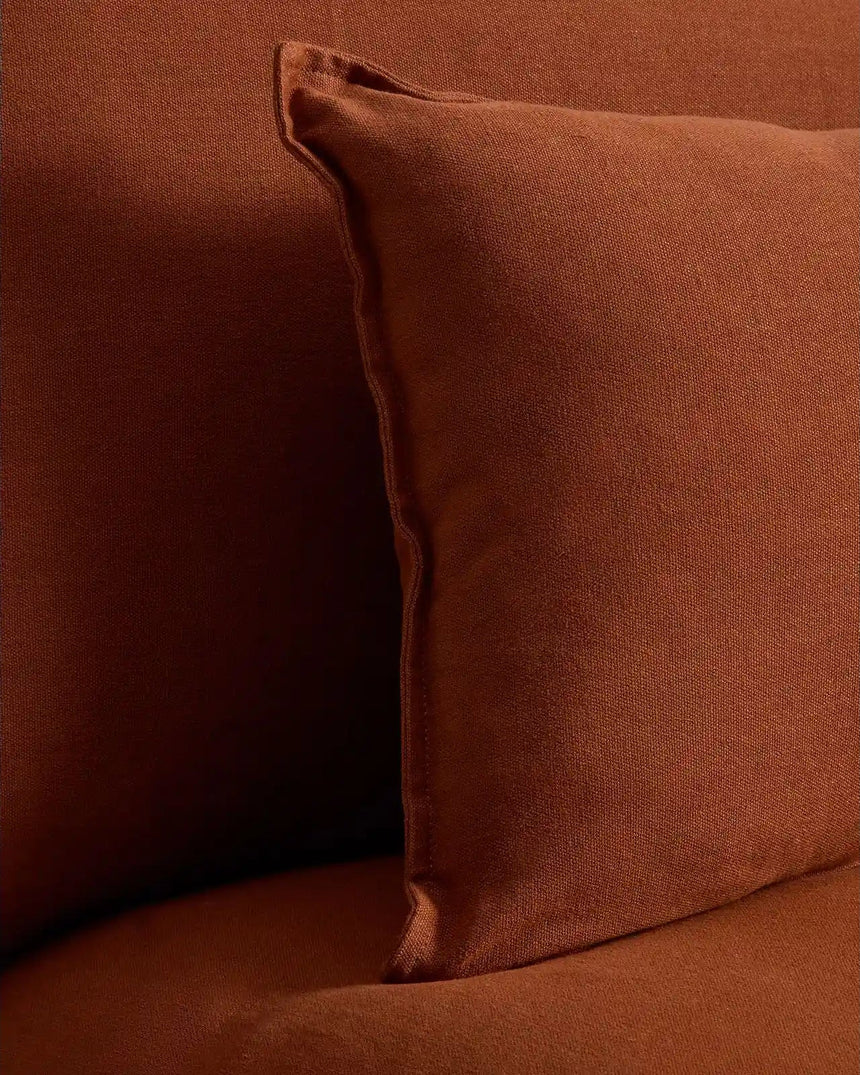 Sessel Anarela mit abnehmbarem Bezug aus 100 % Leinen in Terrakotta, 90 cm, FSC Mix Credit von Kave Home – Bild 5