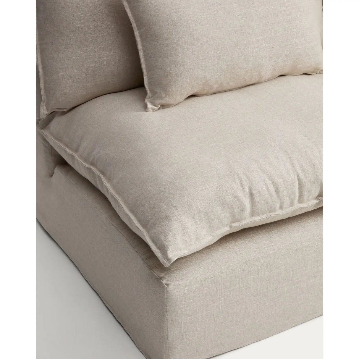 Sessel Anarela mit abnehmbarem Bezug aus Leinen und Viskose, 110 cm, FSC Mix Credit von Kave Home – Bild 5