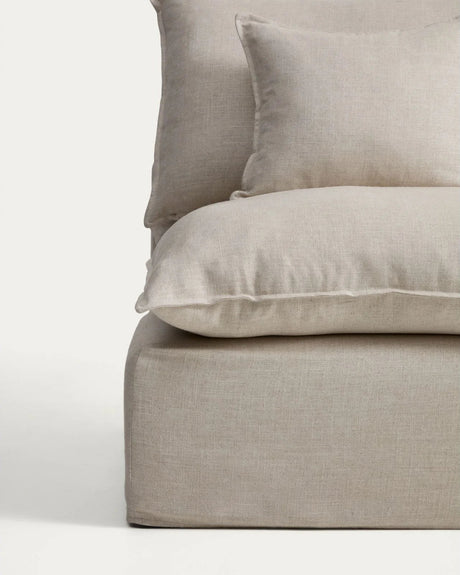 Sessel Anarela mit abnehmbarem Bezug aus Leinen und Viskose, 90 cm, FSC Mix Credit von Kave Home – Bild 4