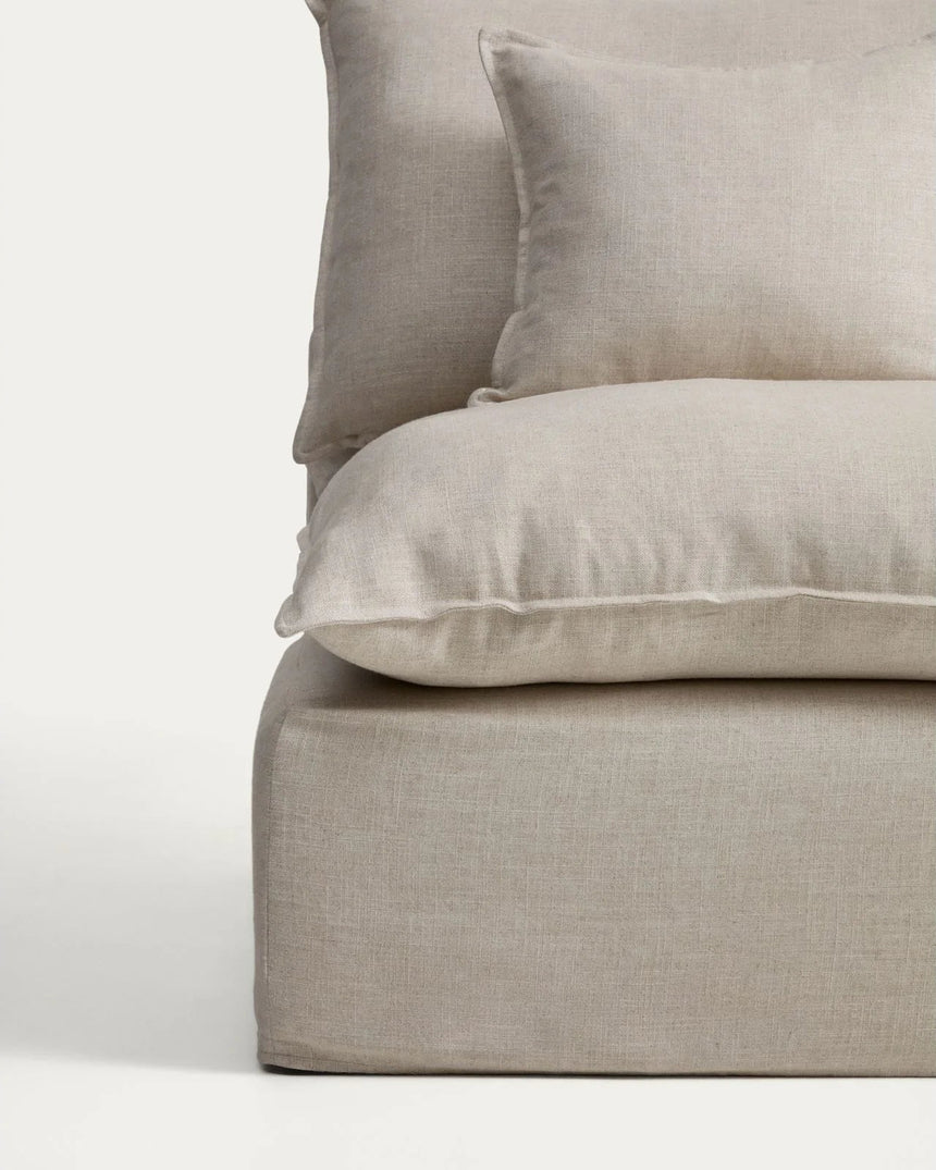 Sessel Anarela mit abnehmbarem Bezug aus Leinen und Viskose, 90 cm, FSC Mix Credit von Kave Home – Bild 4