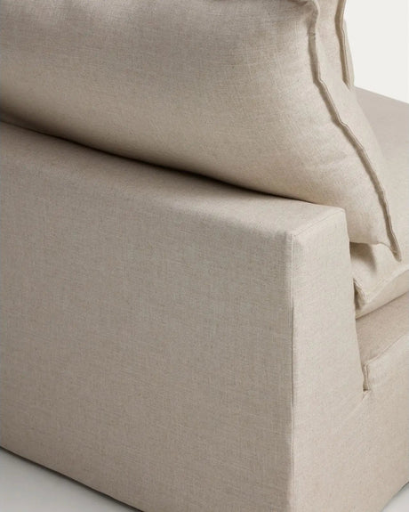 Sessel Anarela mit abnehmbarem Bezug aus Leinen und Viskose, 90 cm, FSC Mix Credit von Kave Home – Bild 7