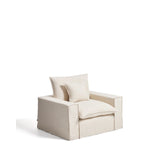 Sessel Anarela mit abnehmbarem Bezug aus Leinen und Viskose in Beige, 130 cm, FSC Mix Credit von Kave Home – Bild 4