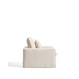 Sessel Anarela mit abnehmbarem Bezug aus Leinen und Viskose in Beige, 130 cm, FSC Mix Credit von Kave Home – Bild 5