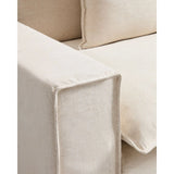 Sessel Anarela mit abnehmbarem Bezug aus Leinen und Viskose in Beige, 130 cm, FSC Mix Credit von Kave Home – Bild 7